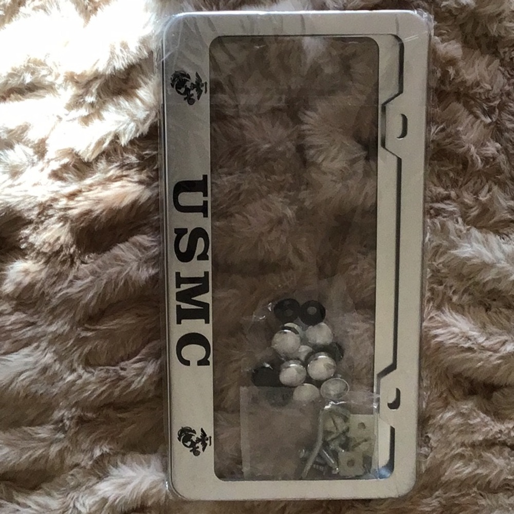 USMC license plate covers